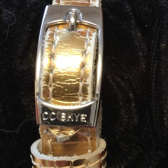 CC SKYE LEATHER AND CRYSTAL GROMMET BRACELET - Picture 3 of 3